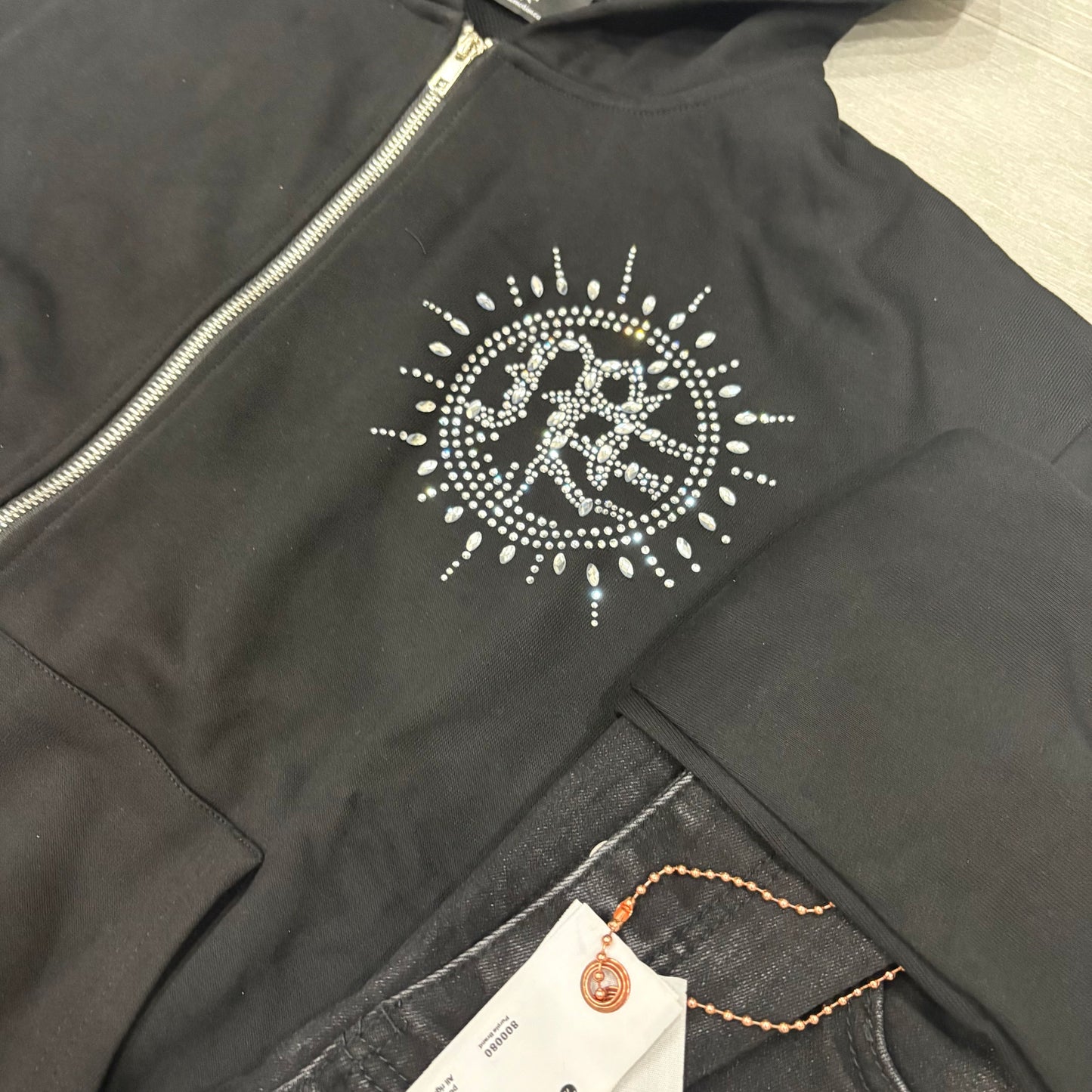 Mixed Emotions Hoodie "RHINESTONE"